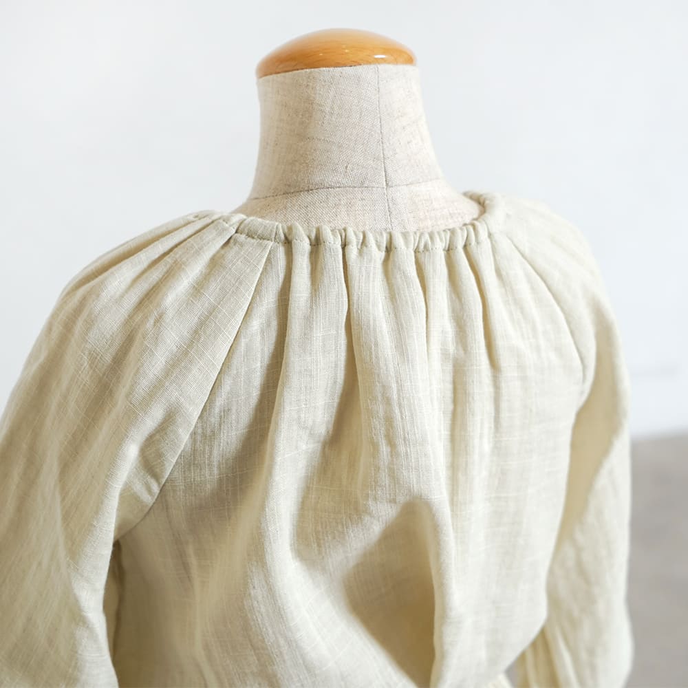 スモックチュニック ライトグレー 70-80・80-90・90-100cm