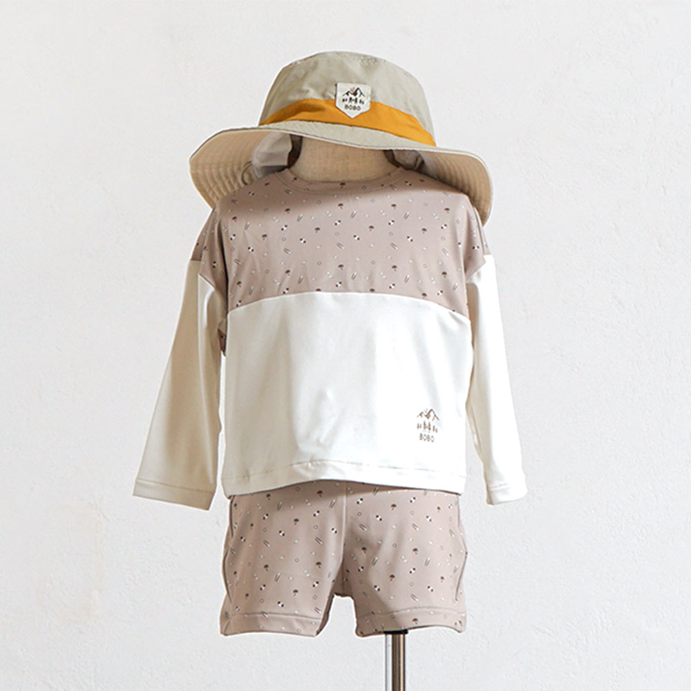 ラッシュガードセット  ベージュ 85cm・95cm・105cm / BOBO