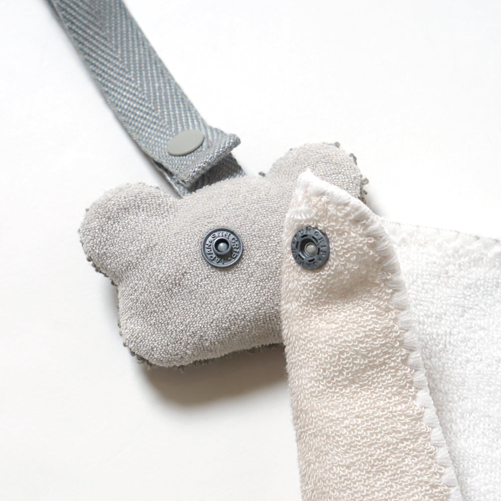 バスポンチョ＆チャームハンカチ ギフトセット ベアマスク / 名入れ刺繍可