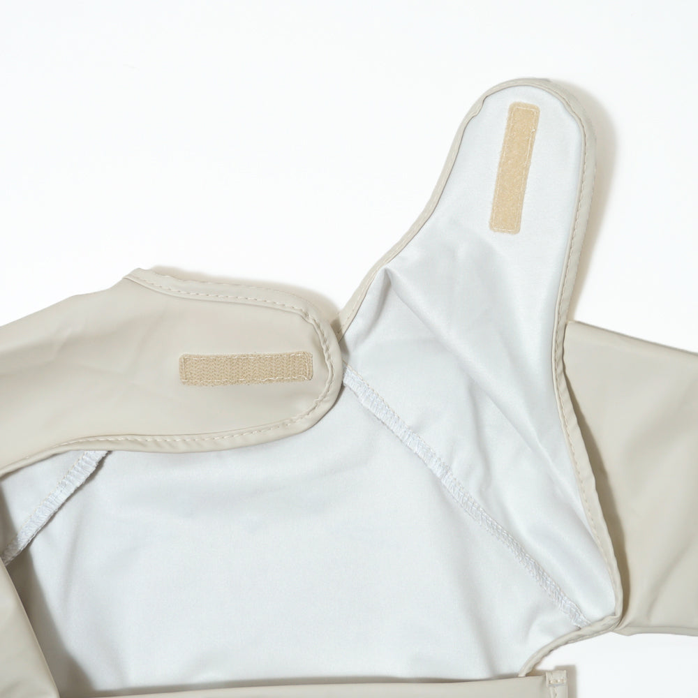 お食事ポーチロン 長袖 ねこアイボリー