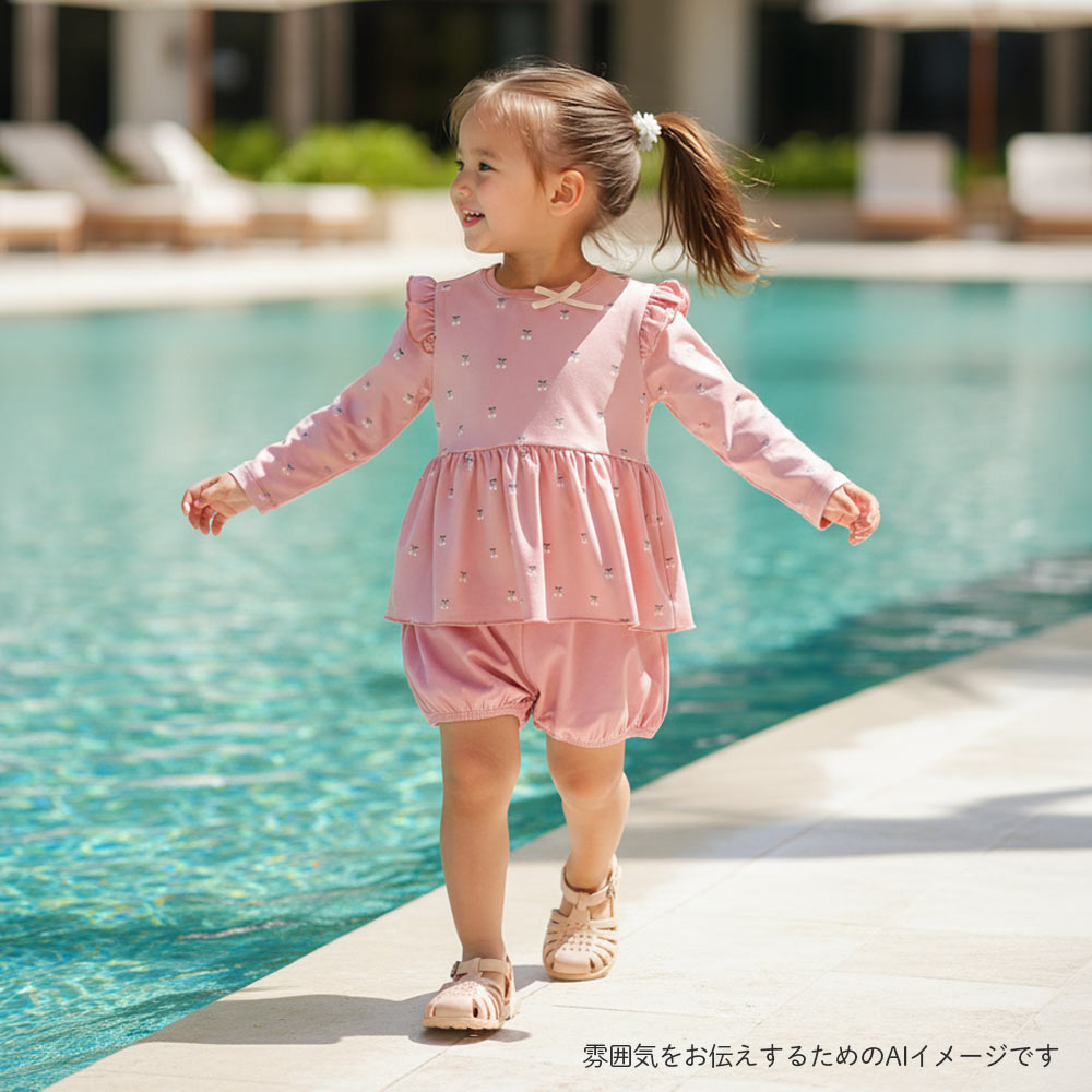 ラッシュガードセット  ピンク 85cm・95cm・105cm / 10mois