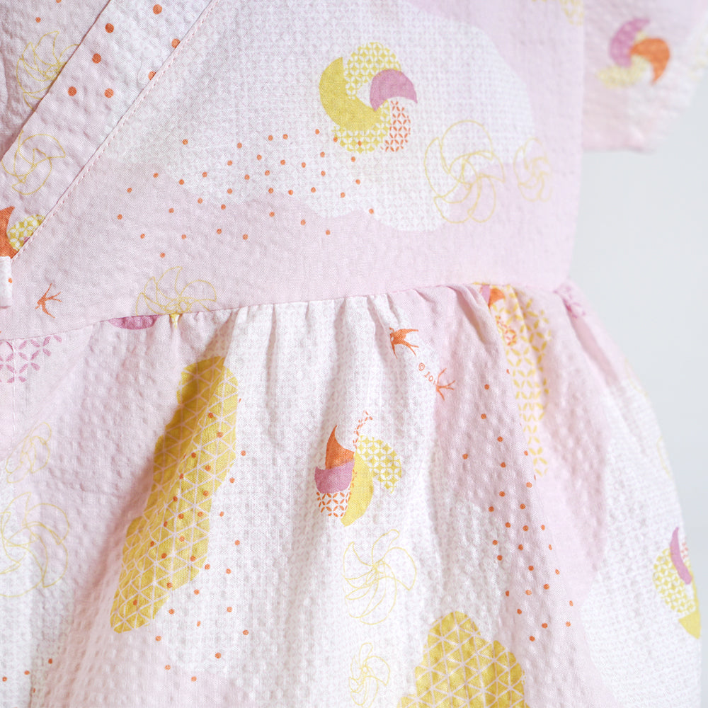 【予約】じんべいギャザーセパレート ピンク／nadeshiko_撫子 80-90cm・90-100cm