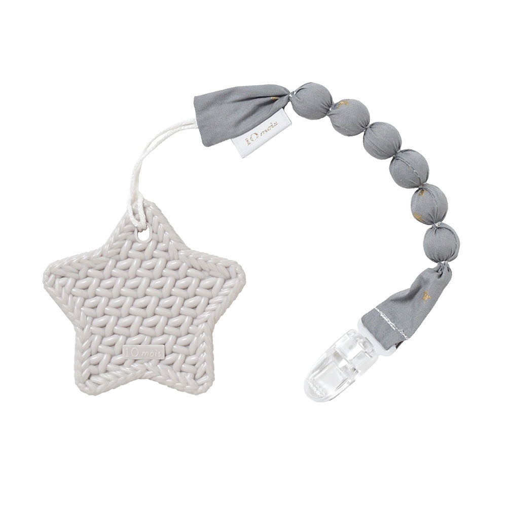 TEETHER(歯がため) スター ホルダー付き グレー