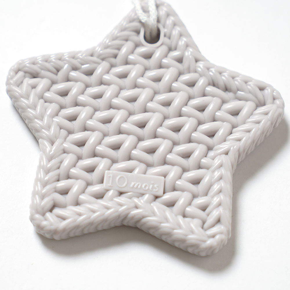 TEETHER(歯がため) スター ホルダー付き グレー