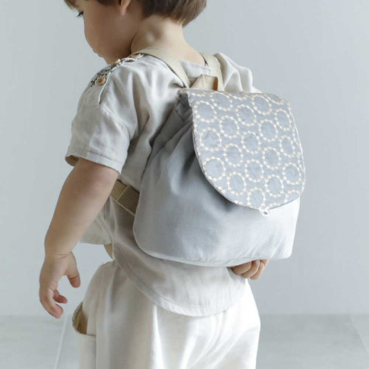 ファーストリュック　グレー  / 名入れ刺繍可