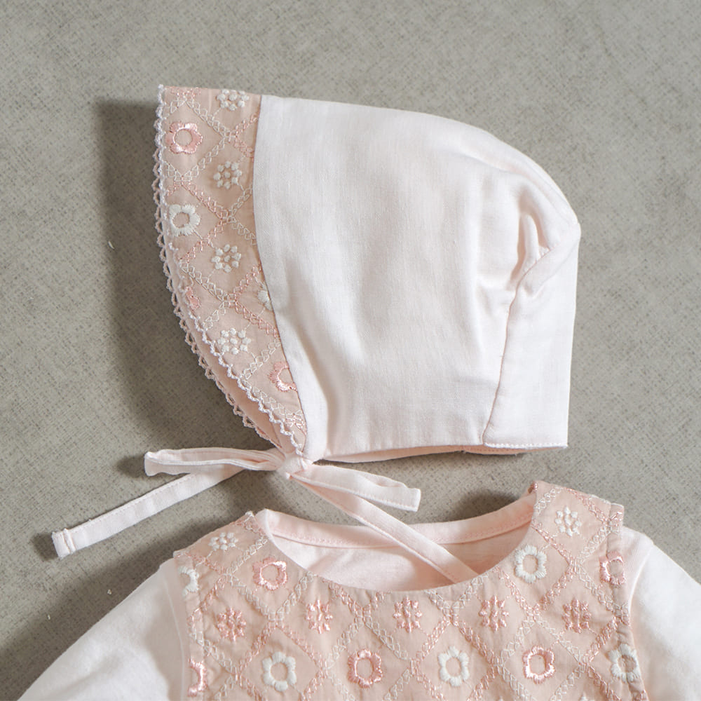 fleurエプロンセレモニードレスセット ピンク 50-70cm