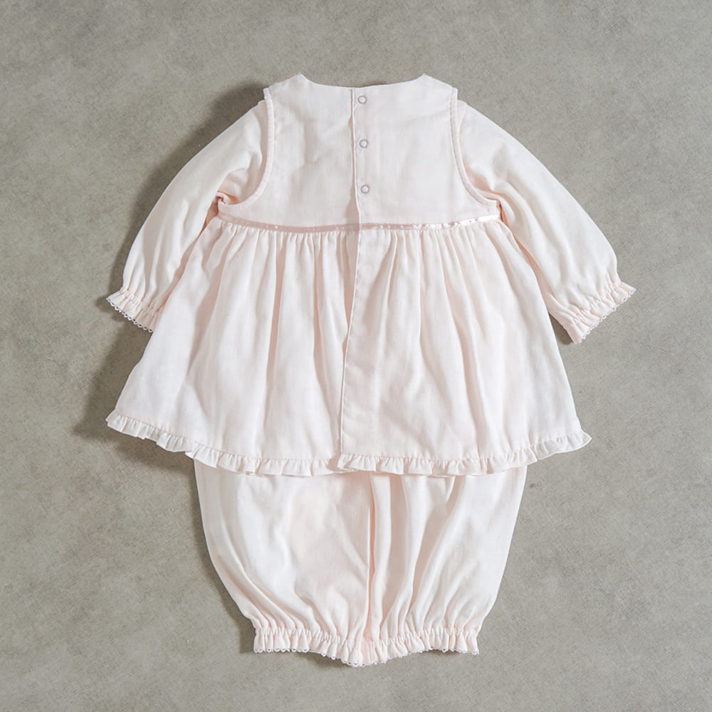 fleurエプロンセレモニードレスセット ピンク 50-70cm