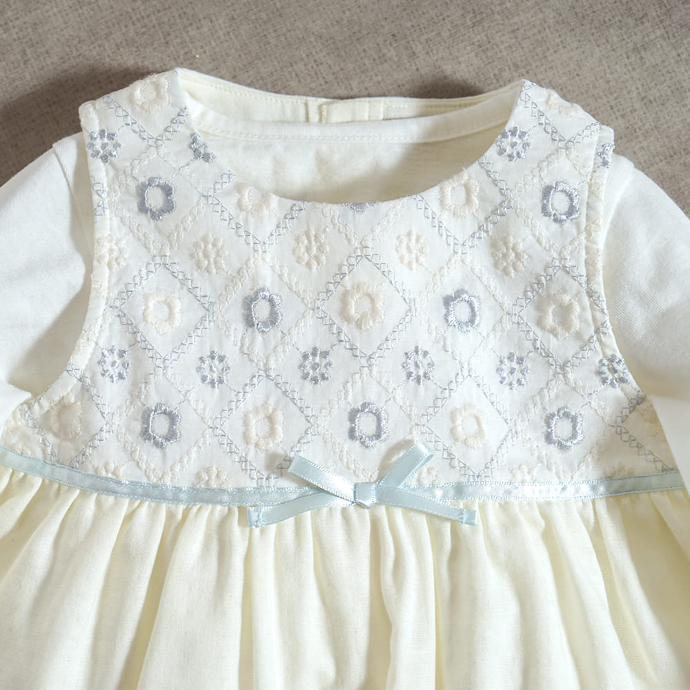 fleurエプロンセレモニードレスセット ホワイト 50-70cm