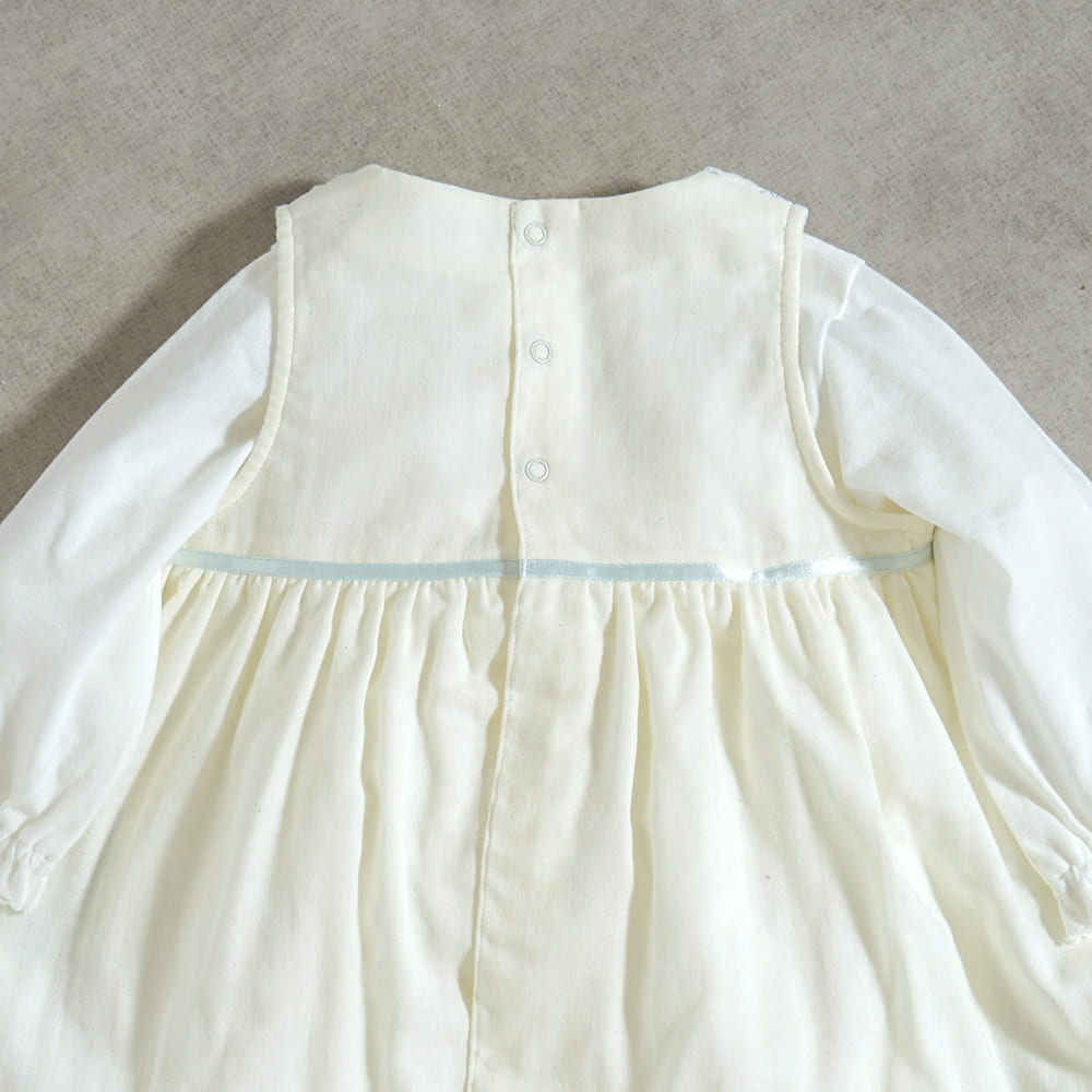 fleurエプロンセレモニードレスセット ホワイト 50-70cm