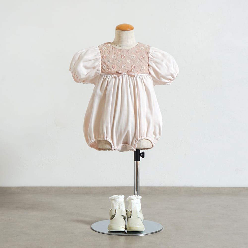 fleurバルーンロンパース ピンク 70・80cm