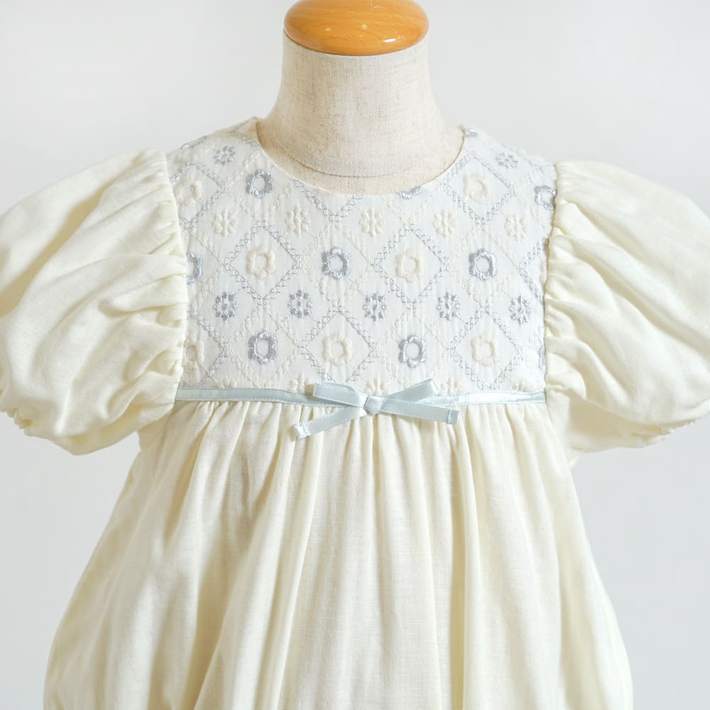 fleurバルーンロンパース ホワイト 70・80cm