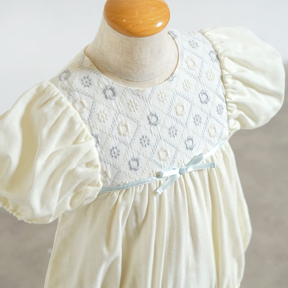 fleurバルーンロンパース ホワイト 70・80cm