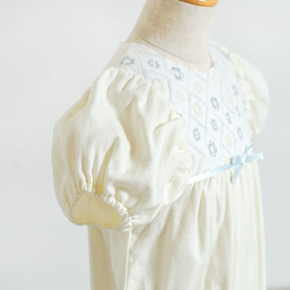 fleurバルーンロンパース ホワイト 70・80cm