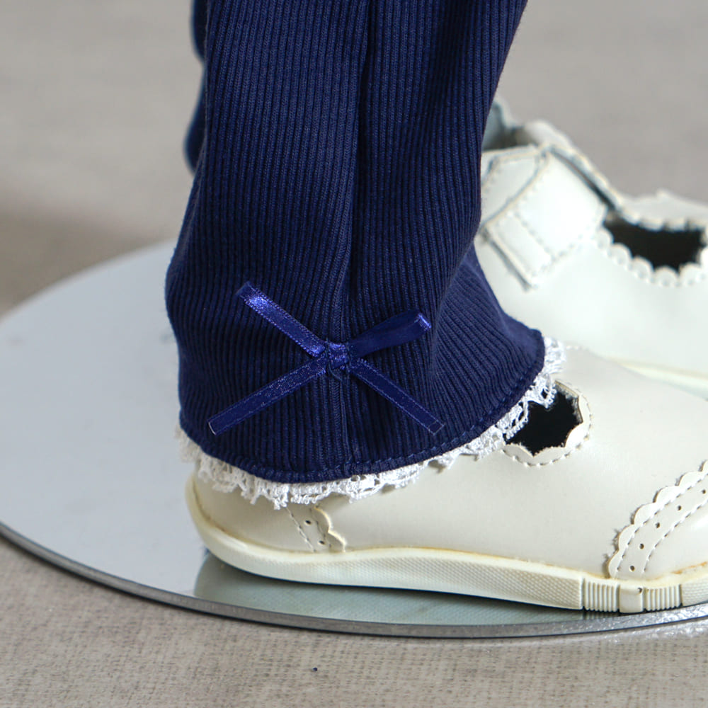 リボンレースレギンス ネイビー 80・90・100・110cm