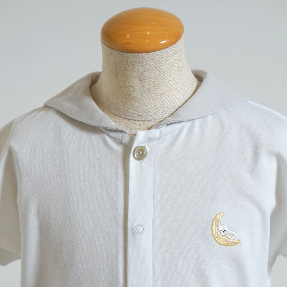 セーラー配色 ロンパース ホワイト 70・80cm