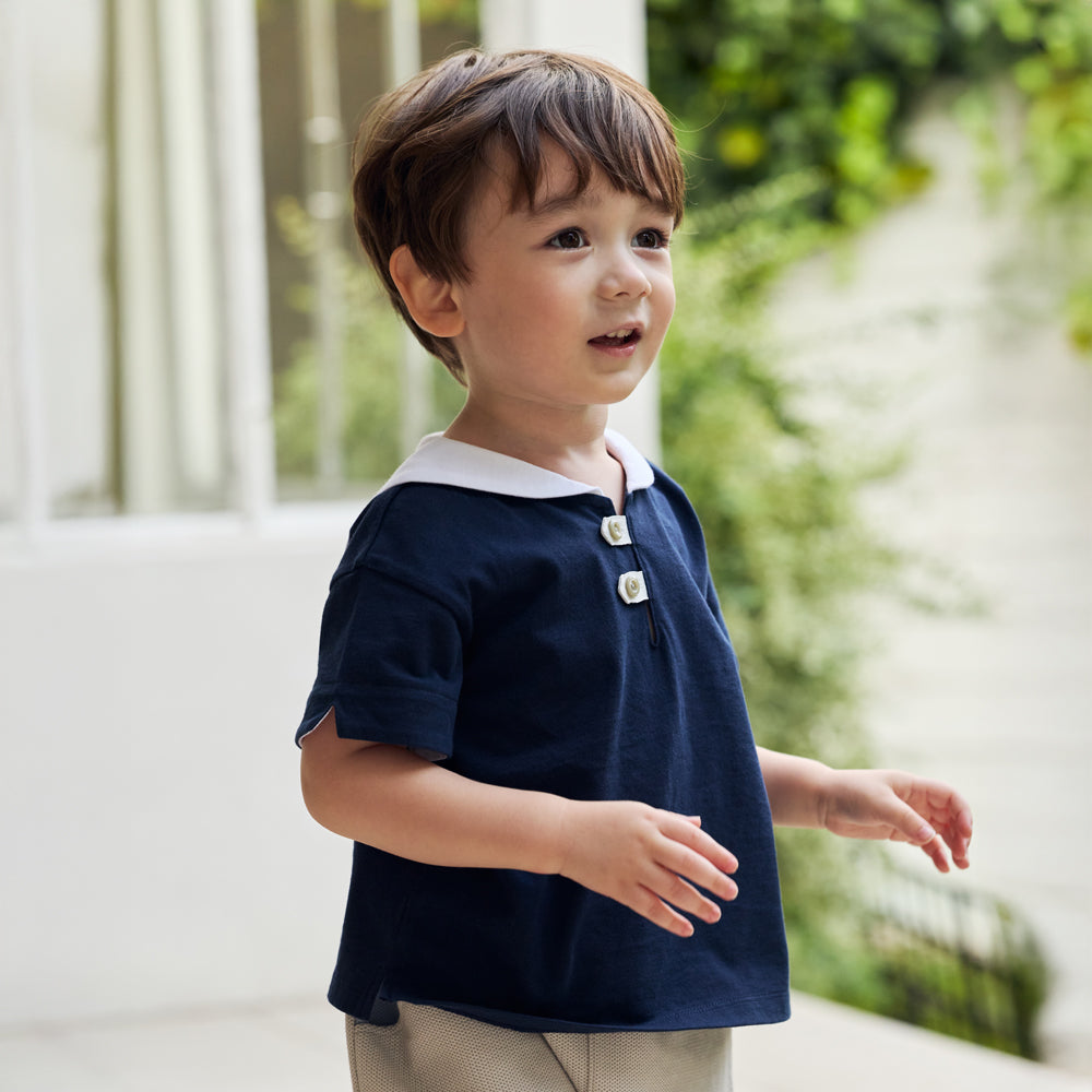 セーラー配色 Tシャツ ネイビー 80・90・100・110cm