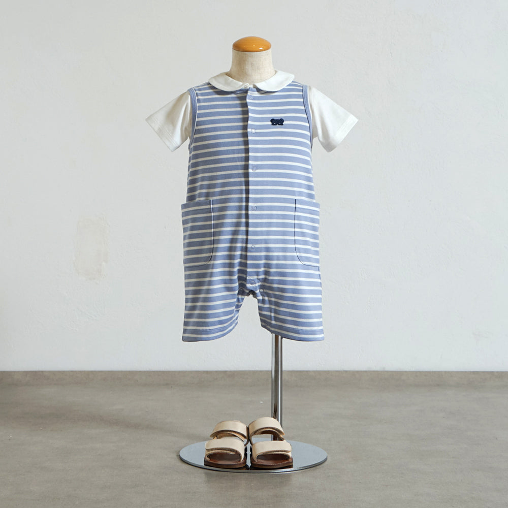 star刺繍半袖ボディ ホワイト 70・80cm