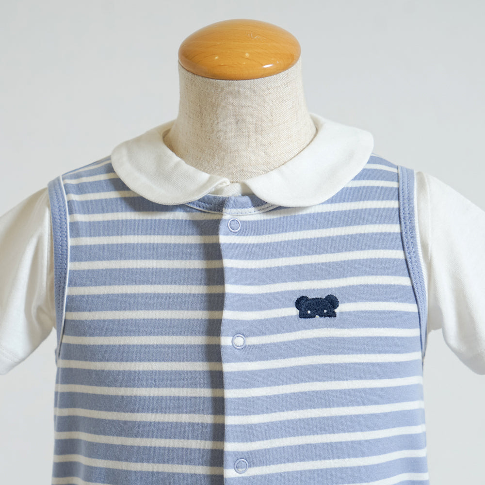 star刺繍半袖ボディ ホワイト 70・80cm