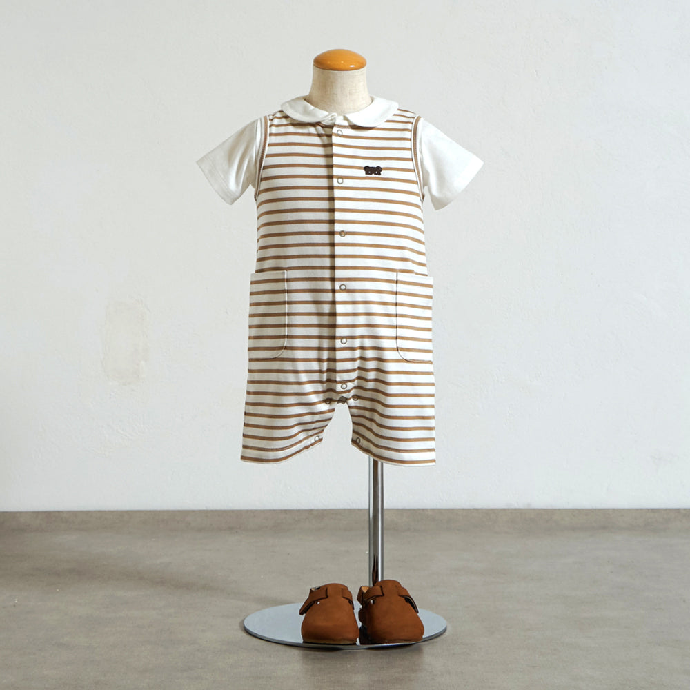 star刺繍半袖ボディ ホワイト 70・80cm