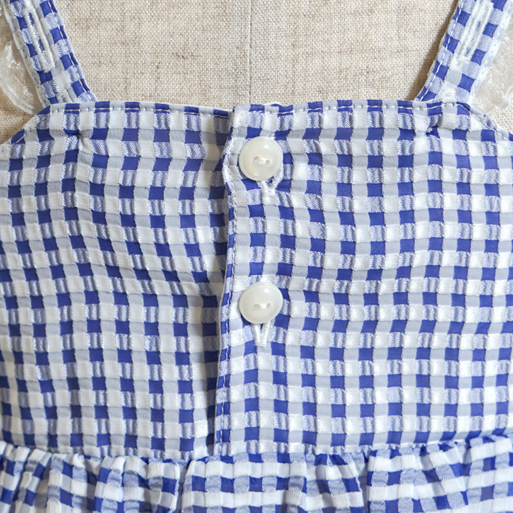 cherryキャミセットアップ ブルー 70-80・80-90cm