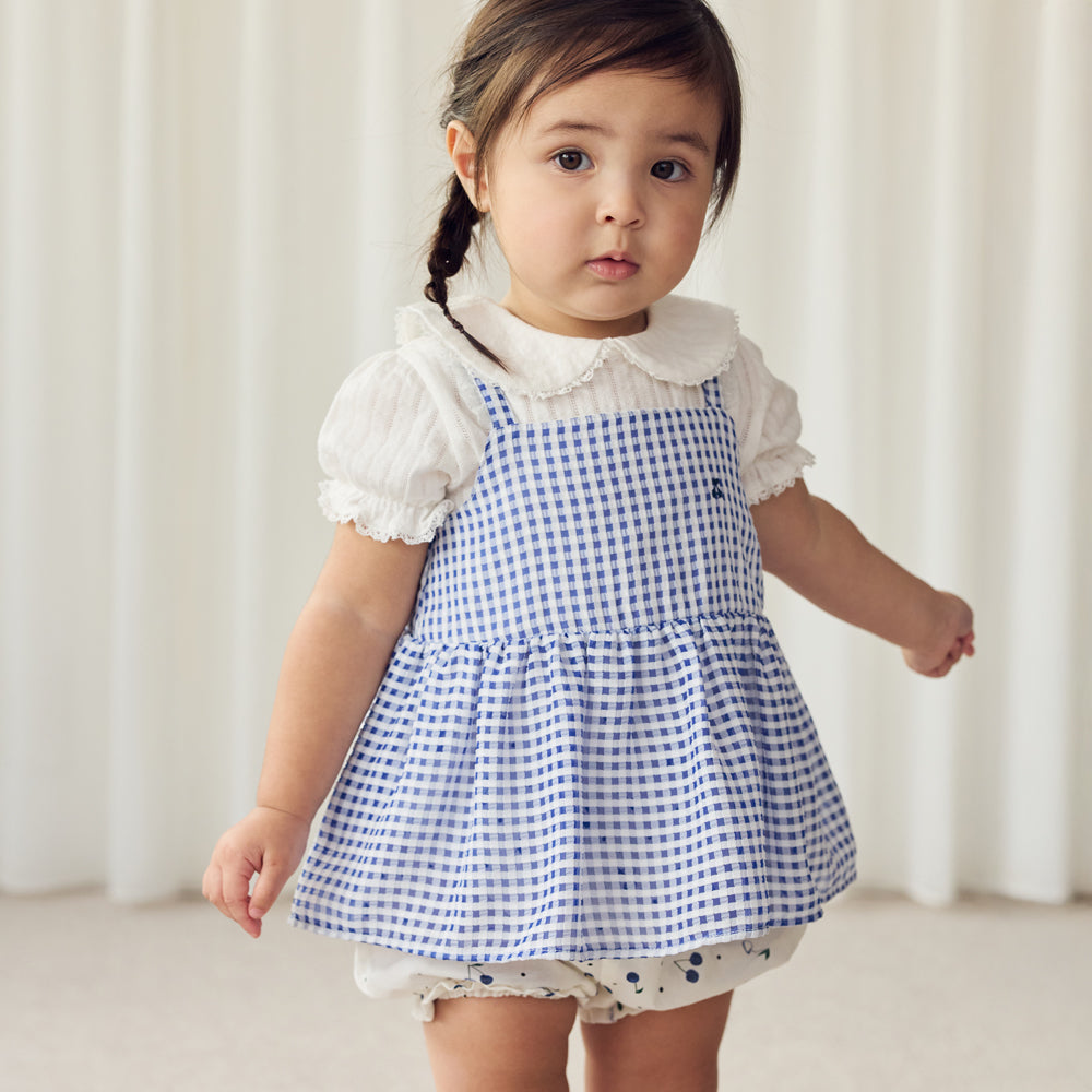 cherryキャミセットアップ ブルー 70-80・80-90cm