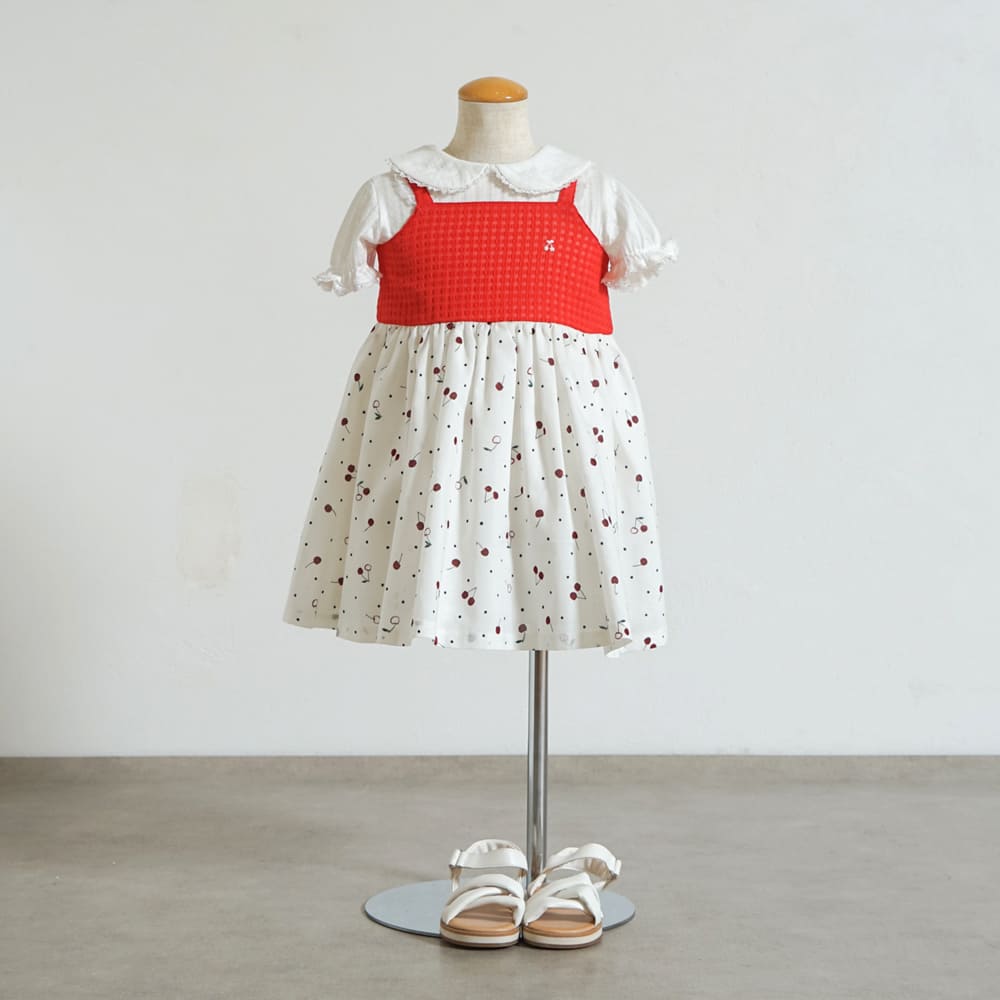 cherryキャミドレス レッド 70-80・80-90・90-100・100-110cm