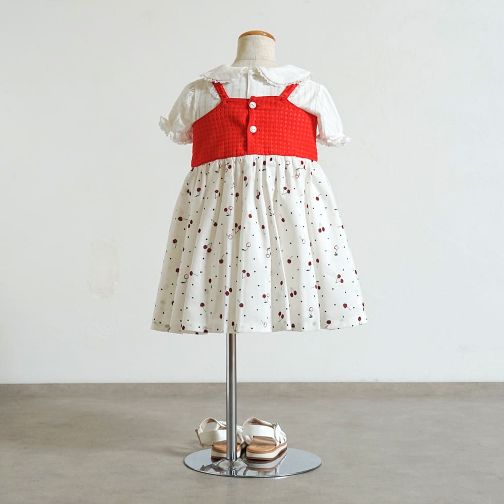 cherryキャミドレス レッド 70-80・80-90・90-100・100-110cm