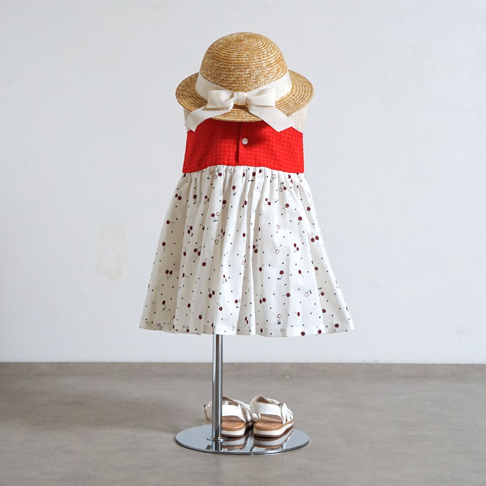 cherryキャミドレス レッド 70-80・80-90・90-100・100-110cm