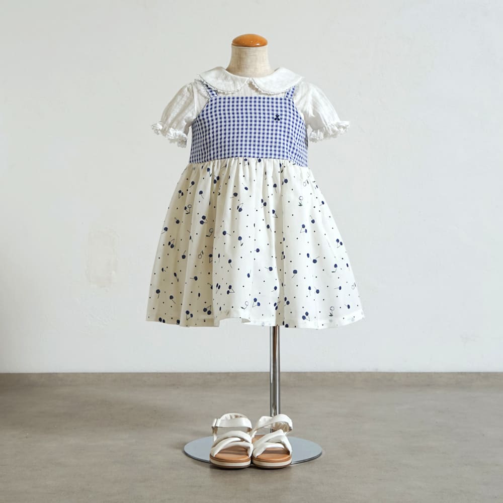 cherryキャミドレス ブルー 70-80・80-90・90-100・100-110cm