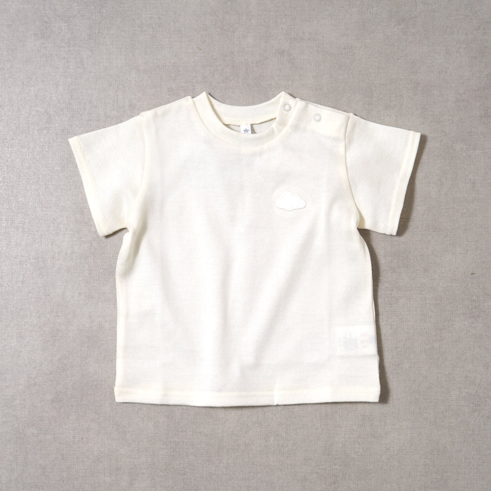 cloudリラックス天竺Tシャツ キナリ 80・90・100cm