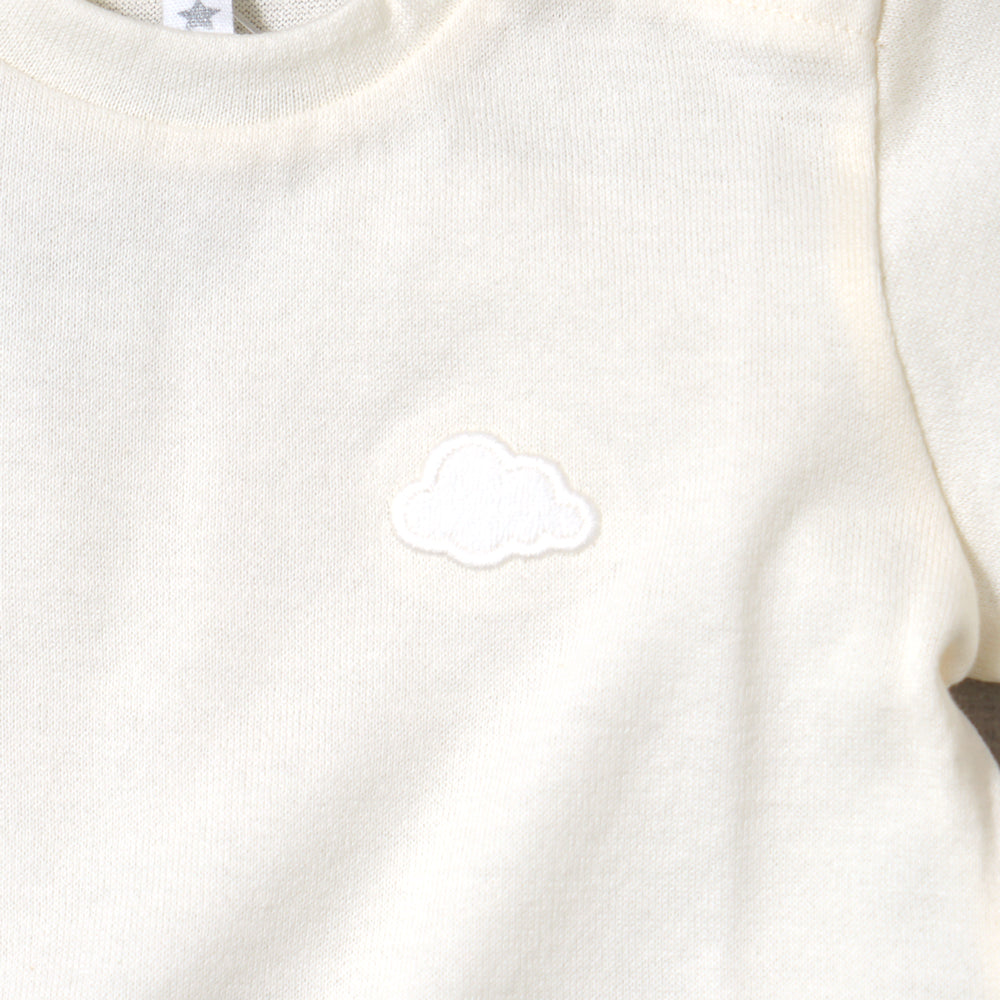 cloudリラックス天竺Tシャツ キナリ 80・90・100cm