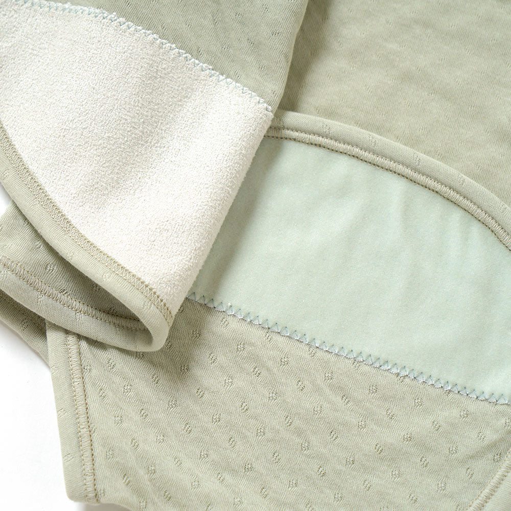PATTO SATTO HADAGI　肌着２点セット　50-60cm・60-70cm（グリーン・アメザイク）