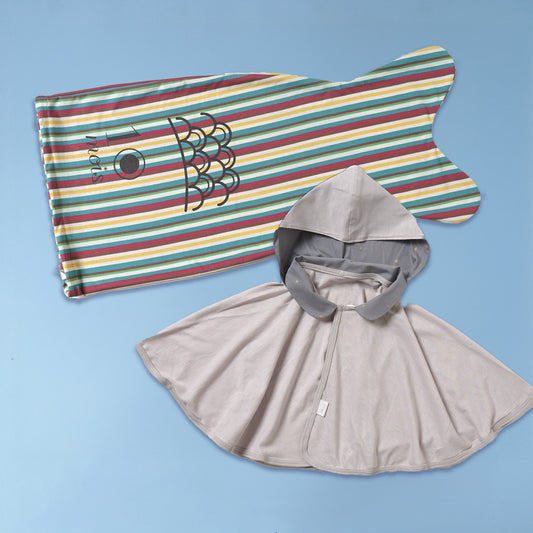 こいのぼりギフト ベビーマント グレー