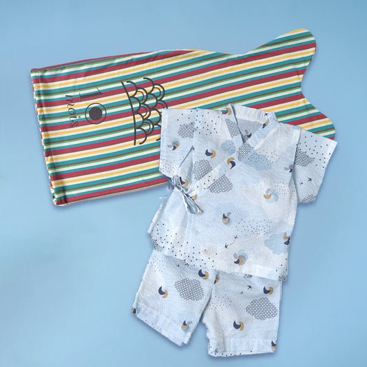 こいのぼりギフト 甚平セパレート 天青 80-90cm・90-100cm