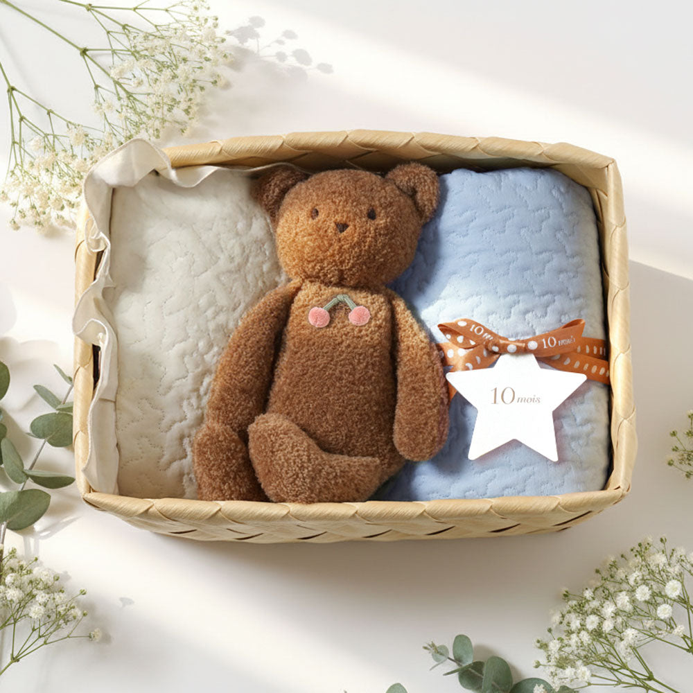 かごギフトL イブル・チェリードゥドゥ くま / 出産祝い