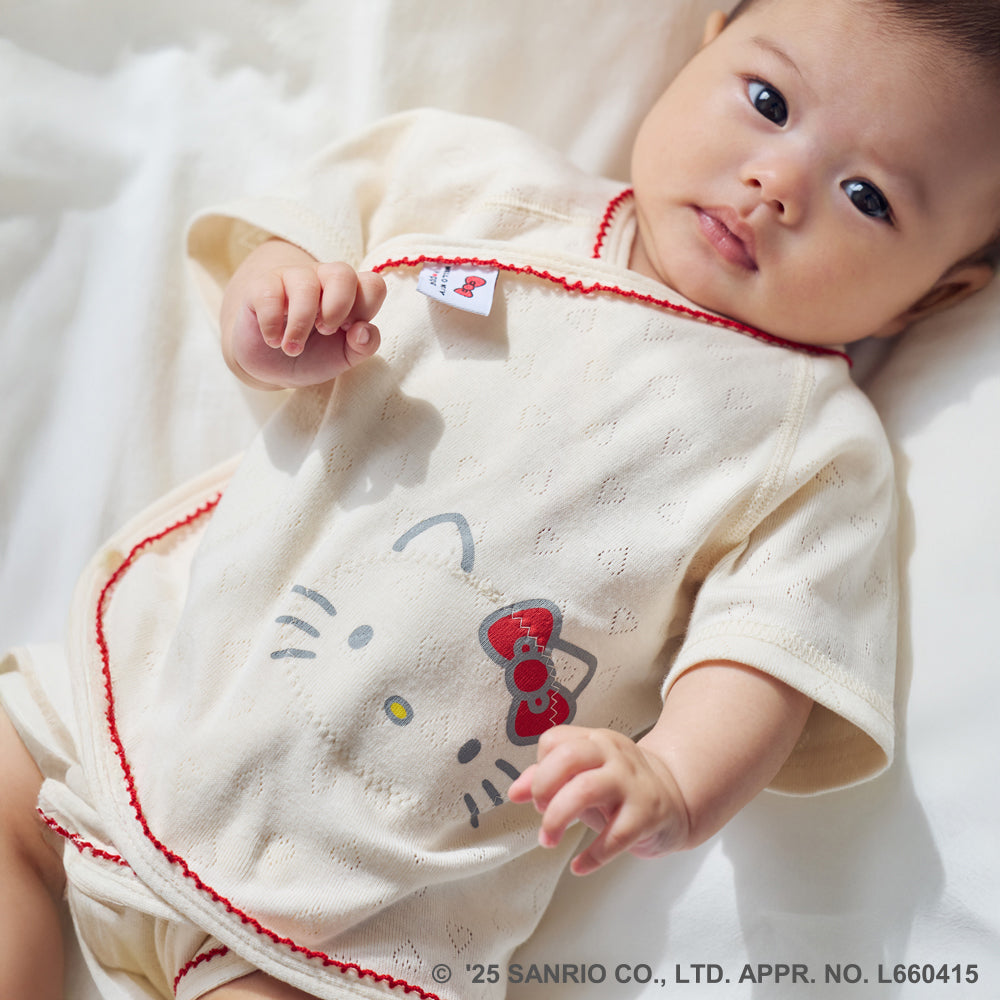 HELLO KITTY × Hoppetta PATTO SATTO HADAGI パターンメッシュ 50-60・60-70cm