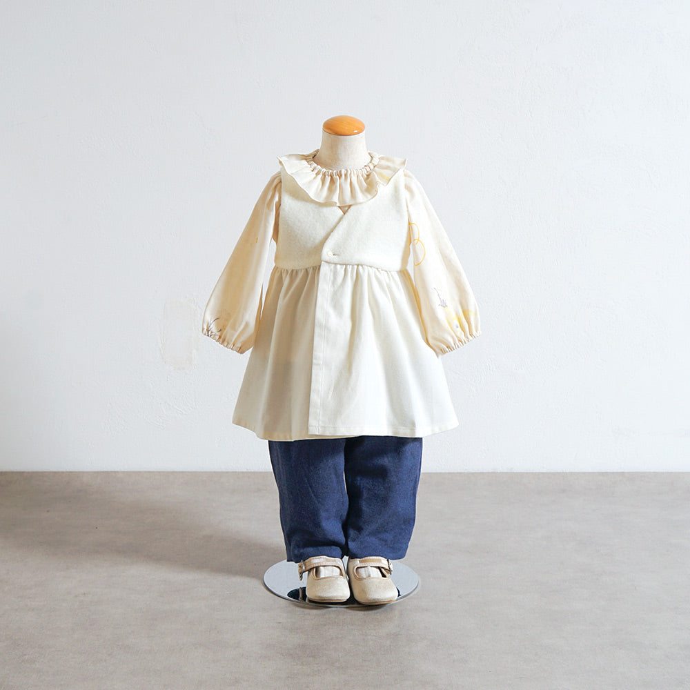 ボアエプロン ホワイト 70-90 ・80-100cm