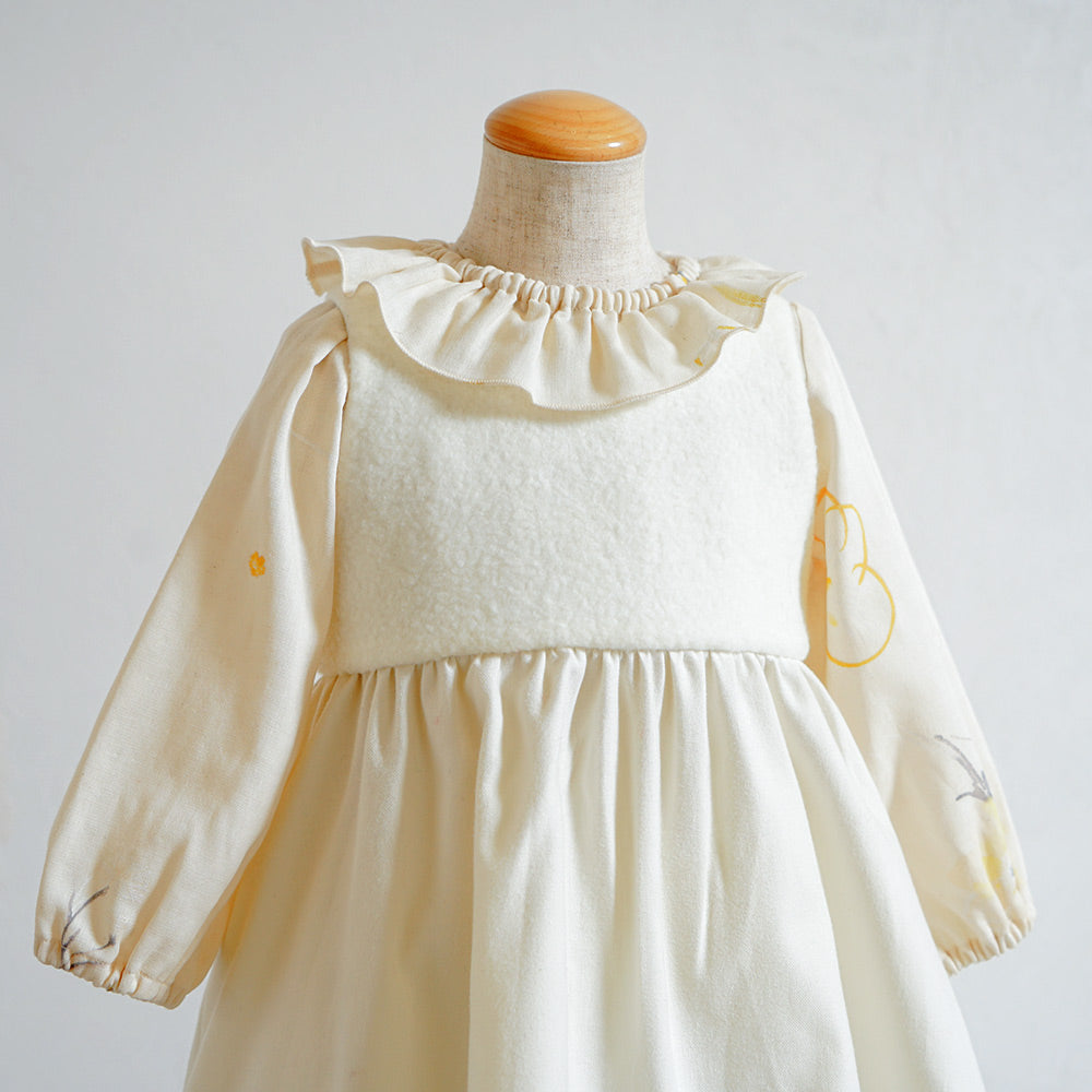 ボアエプロン ホワイト 70-90 ・80-100cm