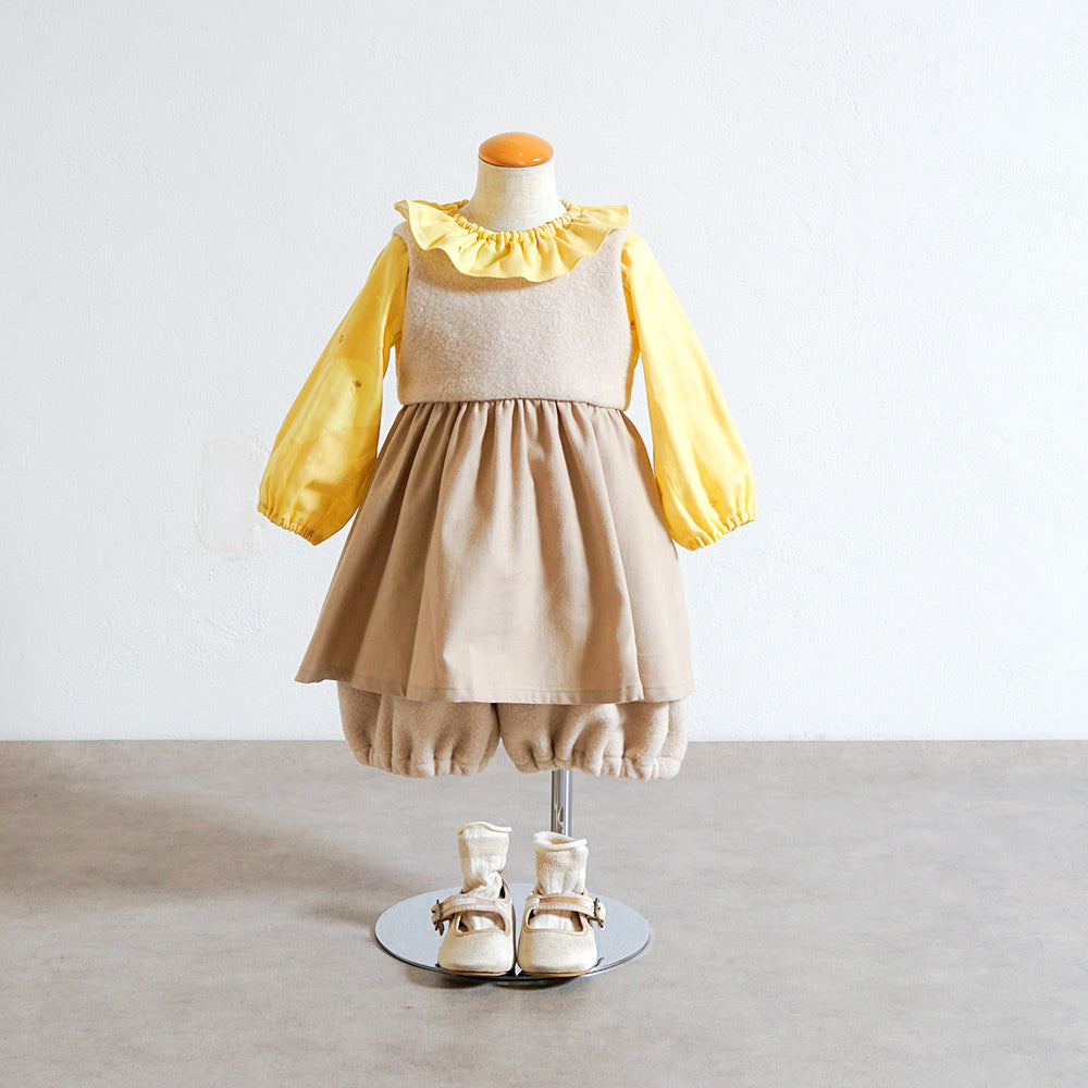 ボアエプロン ベージュ 70-90 ・80-100cm