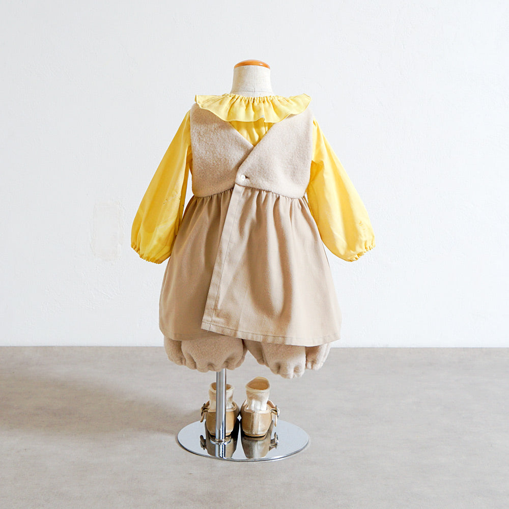 ボアエプロン ベージュ 70-90 ・80-100cm