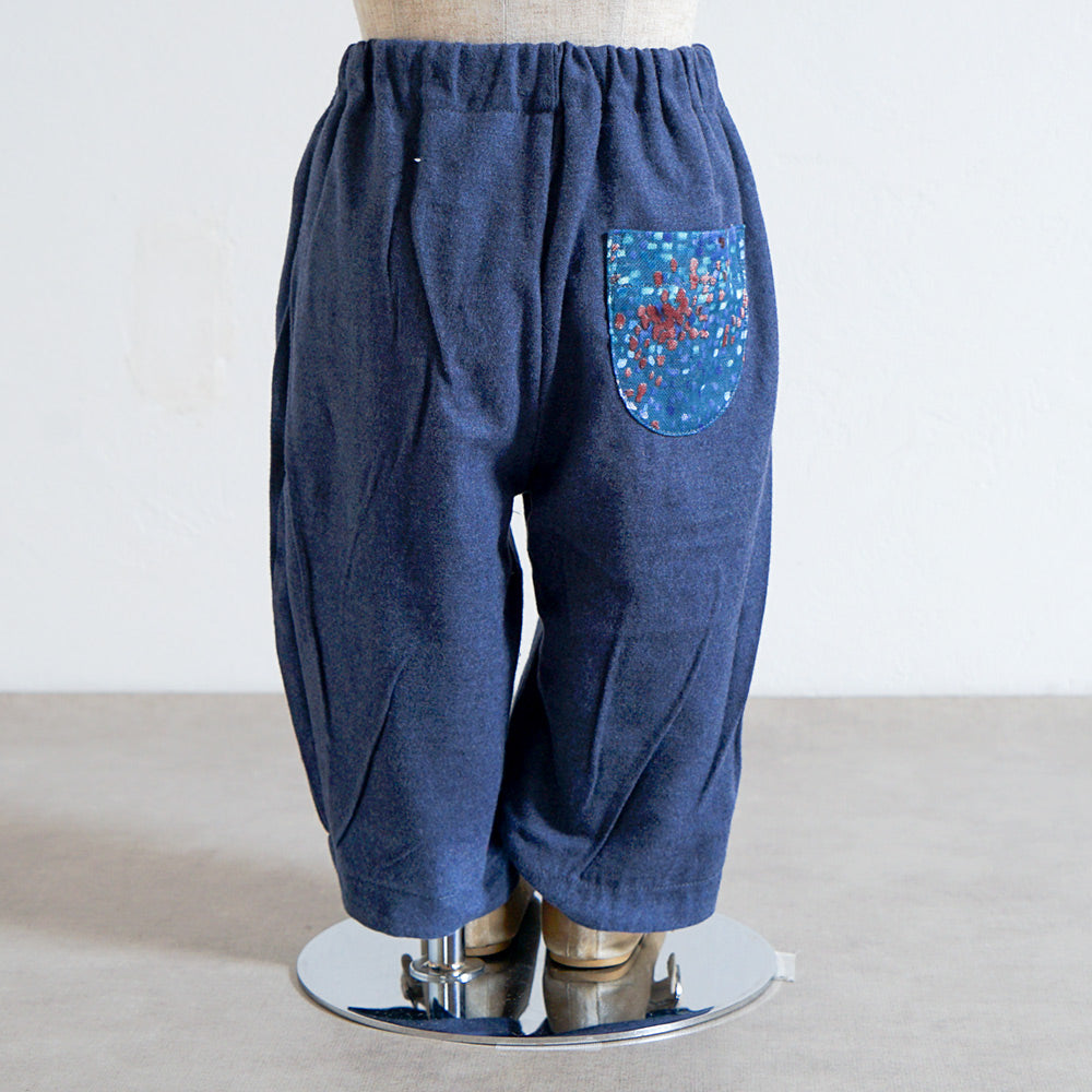リバーシブルコクーンパンツ ブルー 80・90・100・110cm