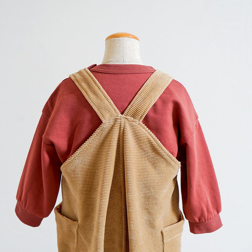 ハーフサロペットパンツ ベージュ 70-80・80-90・90-100cm