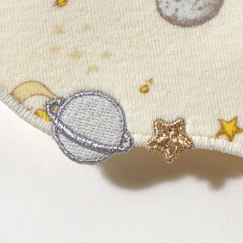 &Star 刺繍スタイ アイボリー