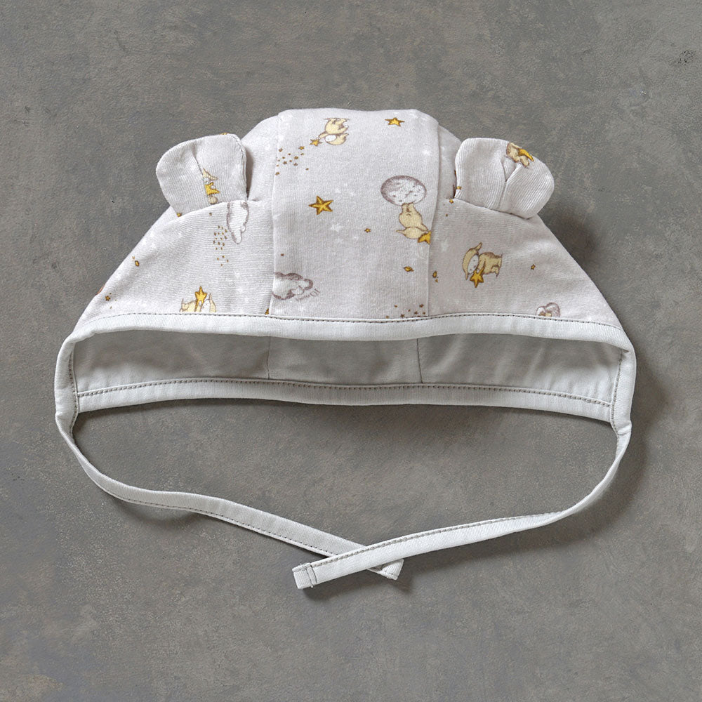 &Star PATTO SATTO ROMPERS&ボンネットセット ライトグレー 50-60・60-70cm