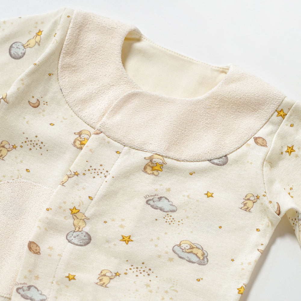 &Star PATTO SATTO ROMPERS&ボンネットセット アイボリー 50-60・60-70cm