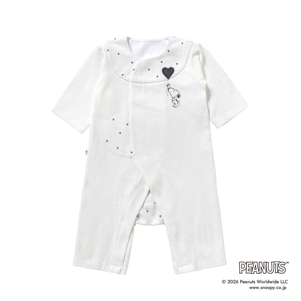 PEANUTS PATTO SATTO ROMPERS・ボンネットセット 50-60・60-70cm