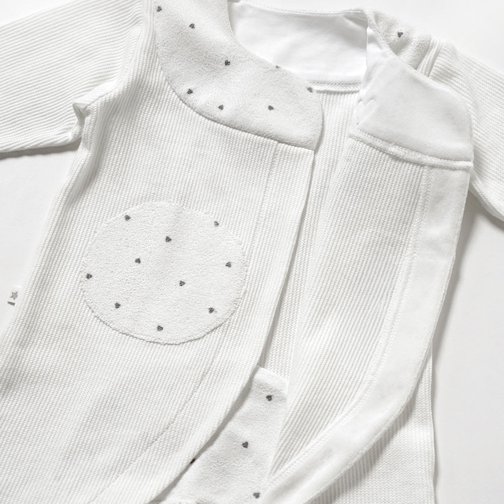 PEANUTS PATTO SATTO ROMPERS・ボンネットセット 50-60・60-70cm