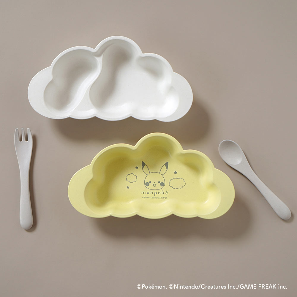 monpoké mamamanmaプレートセット フレンチバニラ / 食器　ベビーサイズ