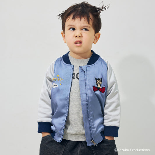 『鉄腕アトム』×10mois SOUVENIR JACKET ブルー 80-90・90-100・100-110cm