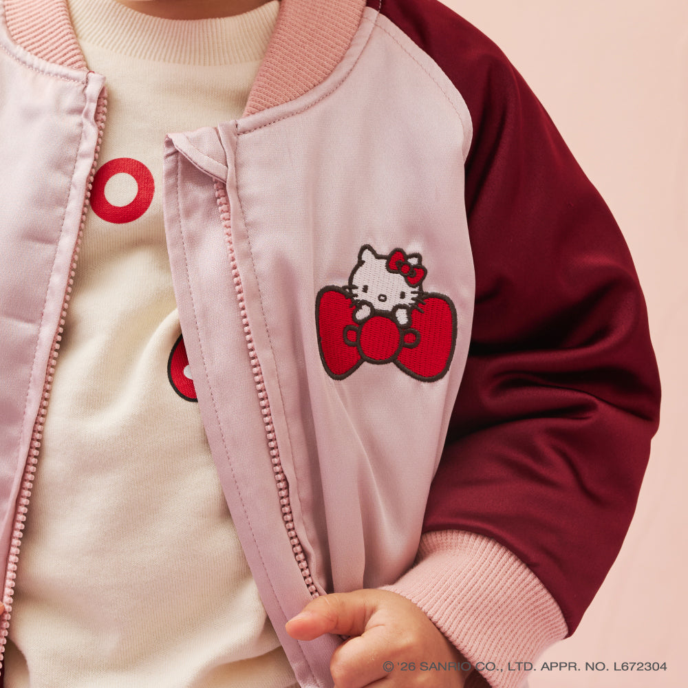 HELLO KITTY×Hoppetta SOUVENIR JACKET ピンク 80-90・90-100・100-110cm